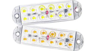 2PCS Ultra-Thin vehicle LED Strobe Flashing Warning Light 12V 24V for RV Trailer Car Truck - Easy Install Signal Lamp Indicator