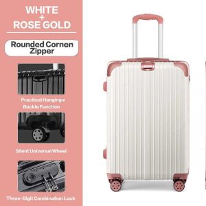 COD 20/24inch Luggage Scratch Resistant Luggage Travel Bag Lightweight Trolley Travel Suitcase