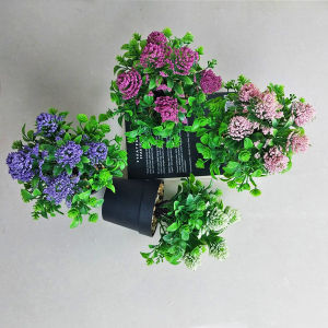Tanaman Hias Mini Pot Bunga Plastik Ornamen Artificial Dekorasi Ruangan COD PBP89