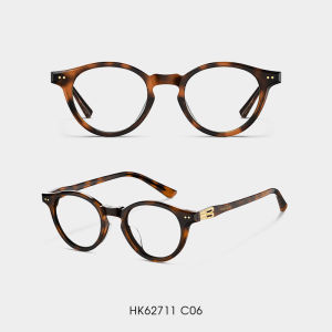 HELEN KELLER | Fashionable Tortoiseshell Round Frame Womens Myopia Glasses Frame Blue Light Protection