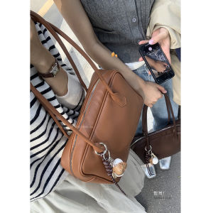 Retro Briefcase Bag Female 2024 New Arrival Tide New Arrival Tide Fall and Winter South Korea Underarm Bag Versatile Large Capacity Commuter Bag