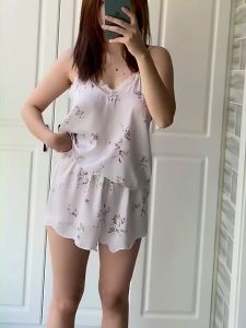 ชุดนอนลูกไม้เซ็กซี่ ชุดเซ็ทลูกไม้ ผ้าระบายอากาศ ลายดอกไม้ พร้อมส่งจากไทย