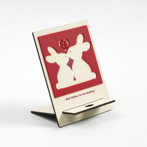 Modern Minimalist Geometric Wood Wine Cabinet Decorative Accessories Couple Living Room Entrance Tabletop Gifts for Bride And Groom