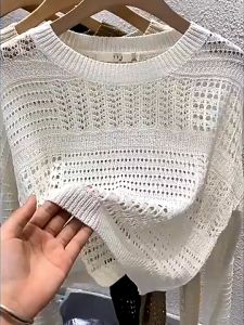 🔥[C212] Áo len Montoghi Dệt kim LƯỚI QC cổ tròn CÁCH ĐIỆU tay dài đi biển Quảng Châu - kholenqc