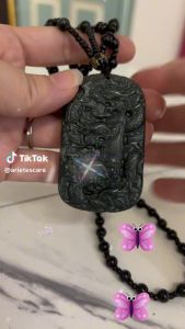 Authentic Black Dragon Jade Pendant Natural Myanmar Jadeite Natural Dragon Jade Pendant Genuine Authentic Black Dragon Zodiac Jadeite Hotan Kowloon Protect Carving Fengcui Nephrite