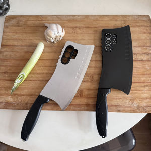 S26 Funny Simulation Kitchen Knife Cool Cook Chopper Hard Phone Case for Samsung Galaxy S26 Ultra S25 Edge S24 S23 S22 S21 Plus