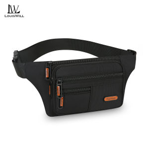 LouisWill Mens Waist Bag Fashion Waterproof Sports Chest Bag Travel Business Bags Large capacity Outdoor Casual Lightweight Cross Body Bag