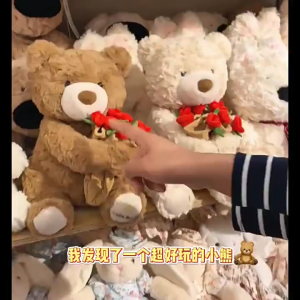 ตุ๊กตาหมีเท็ดดี้พร้อมดอกกุหลาบ ช่อดอกไม้พับได้ ของขวัญวันวาเลนไทน์สำหรับเด็กผู้หญิง