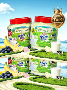 Grandpas Farm | Bánh Snack Hương Sữa DHA Cao Canxi Cho Bé