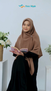 FIRST HIJAB - Athifa Hijab Segiempat Syari Bahan Wolfis Premium | Hijab Kerja/Guru/Ngaji/Ustadzah