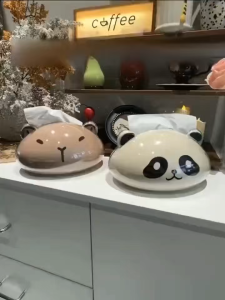 Animal Tissue Storage Box Magnetic Creative Paper Towel Case Multi-functional Large Capacity Paper Towel Dispenser Living Room