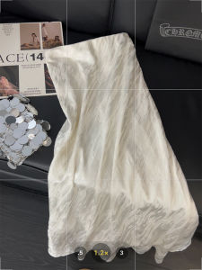 Váy Midi Cạp Cao Bằng Vải Satin Acetate Kiểu Pháp Cho Nữ Váy Chữ a Màu Trơn Váy Công Sở Mùa Hè Váy Dài Vừa Phải