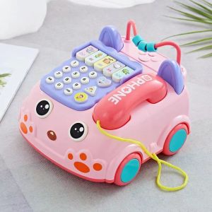 Childrens simulation mobile phone phone baby puzzle music early education story machine toy male and female baby 0-1-3 years old