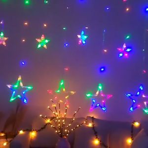 Dây Đèn led Hình Ngôi Sao Chống Nước Trang Trí Giáng Sinh QT3015