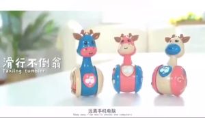 Baby Sliding Deer Tumbler Toy Rattles Newborn Early Learning Gift Mainan Baby