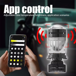 Y3 APP H4 Bi LED Canbus Double Copper Tubes 140W 4575 Chips Car Led Headlight H4 LED 3000K-6000K  Mini Lens Projector Headlight