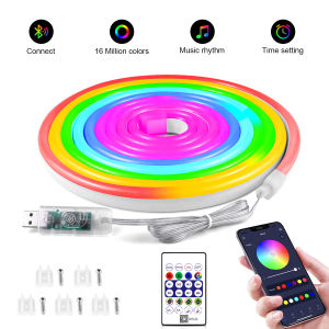 Bluetooth COB LED Strip Light 8MM 576LEDs/M USB RGB LED Tape Ribbon TV BackLight Remote Dimmable Smart Night Light Room Decor