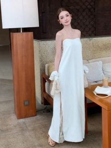 YUEZHONGWEI | Đầm Dây Giảm Cân Màu Trắng