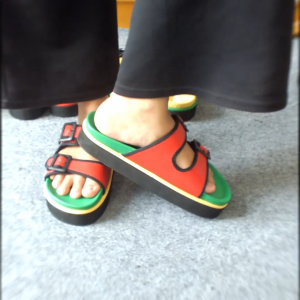 Mikihas - Sandal Slide Wanita Platform Premium Kulit Kasual - Candyred