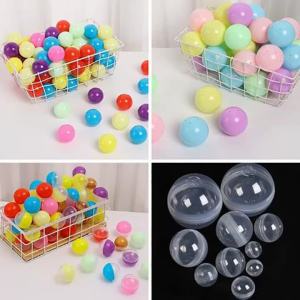 50Pcs 28-55MM Tiny Empty Plastic Balls Capsule Toys Surprise Ball Container Prop Paintball DIY Making Things Models