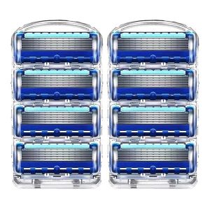 8 Cái Lưỡi Dao Cạo Tay 5 Lưỡi Cho Nam Giới Hệ Thống 5 Lớp Lưỡi Dao Cassette Dùng Cho Mặt Râu Và Chăm Sóc Cơ Thể Bằng Thép Không Gỉ