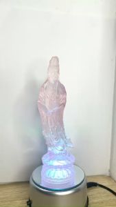 Tượng phật mẹ  quan âm phật a di đà mini cao 18cm (màu vàng  ngọc) trang trí nhà cửa cây cảnh bể cá sân vườn để bàn làm việc trên ô tô bàn làm việc...