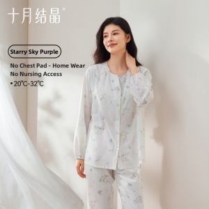 SHI YUE JIE JING | Antibacterial Breathable Nursing Pajama Set