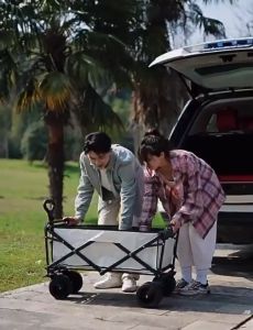 [COZZY]8 Inci Troli Lipat Khemah/Wagon Trolley Foldable Camping Wagon Portable Heavy Duty Large Capacity Folding Table Top Outdoor Trolley 100L/折叠露营车