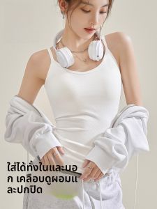 MiiOW | เสื้อกั๊กสายเดี่ยวหลวมๆ สำหรับผู้หญิง สไตล์ฤดูร้อน 2025 ใหม่ ทรงเข้ารูป ป้องกันไขมัน แขนกุด ผ้าไนลอนผสมคอตตอน ทรงปกติ