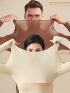 MiiOW | Áo lót giữ nhiệt mỏng không để lại dấu vết MiiOW Cat Person Áo lót mùa thu quần áo lót giữ nhiệt cho cặp đôi nam nữ cùng kiểu dáng