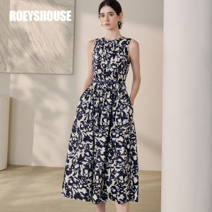 Roey s house | Đầm Hè In Hình Thời Trang Dành Cho Ngày Hẹn Trên Bãi Biển Không Tay
