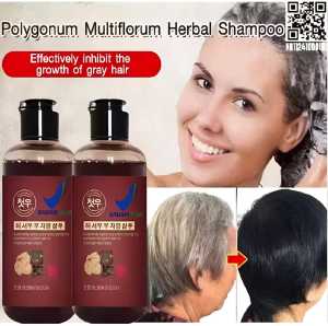 SAMPO HEMPASKAN UBAAAN Shampo Penghilang Uban Permanen Penghitam Black Herbal Natural Polygonum Multiflorum Anti Ketombe Anti Rambut Rontok Dan Mengontrol Minyak Shampoo Uban Menjadi Hitam .300 ml