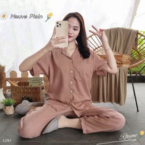 LDO Piyama Dewasa CP Allsize HIPHOP Lengan Pendek Polos Plain