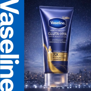 [BUNDLE OF 2]Vaseline Gluta‑Hya Overnight Radiance Serum Burst Lotion For Dull & Uneven Skin 300ml*2