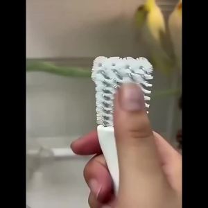 2PCS Kitchen Crevice Cleaning Brush Nylon Bristle Gap Scrubber for Gas Stove Grill Rack Range Hood Sink Mesh Household Tool