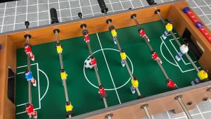 เกมส์ฟุตบอลโกล์ตั้งโต๊ะแบบมือหมุน โต๊ะฟุตบอล ของเล่นกีฬาในร่มใหม่สำหรับเด็ก พร้อมส่ง สินค้าใช้งานง่าย