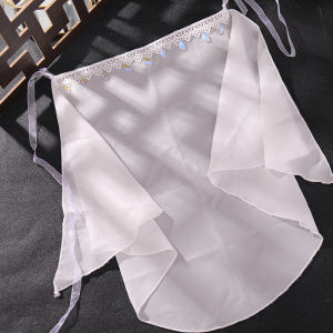 Face Curtain Han Dynasty Gauze Cover Face Ancient Costume Decoration Summer Sun-Proof Antique Accessories Fairy Accessories Pure Color Veil