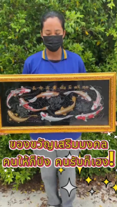 ภาพพญามังกรมงคลเสริมฮวงจุ้ย รุ่น มั่งคั่ง ร่ำรวย กรอบพร้อมภาพ