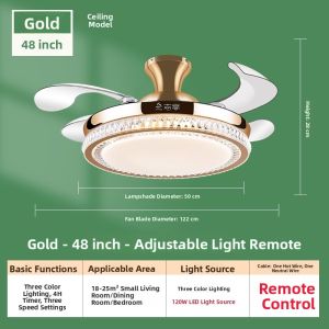 Chigo | Ceiling Mounted Ultrathin Silent Fan with Bluetooth Speaker