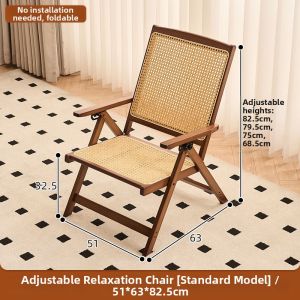 ZHUTING | Adjustable Rattan Foldable Lounge Chair
