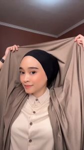 Hijab Pashmina Polos Jersey Kaos 180X75 Mudah Di Bentuk
