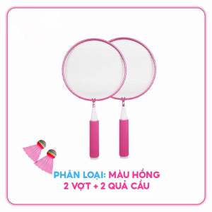 Sét 2 vợt cầu lông cho bé bằng thép chịu lực (tặng 2 quả cầu). Đồ chơi thể thao cho bé tập vận động phát triển thể chất trí não