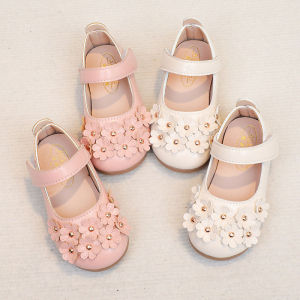 Umlimited cô gái đáng yêu hoa da mềm Giày tây chống trơn trượt 1-8 tuổi trẻ em Velcro Giày bệt