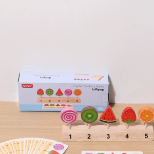 Kids Wooden Shape Color Sorting & Number Matching Board Game Montessori Logical Thinking Math Counting Puzzle Fine Motor Learning ToyTraining Pretend Food Toys