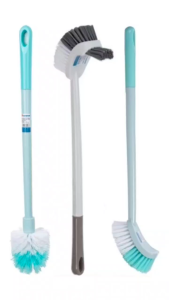 Bàn chải cước cán dài nhựa VIỆT NHẬT - 2 đầu đầu tròn - Chà sàn cọ toilet rửa xe 5848/50/54