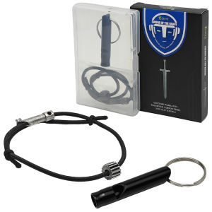 Bracelet Car Window Breaker Wrist Strap Escape Tool Tungsten Carbide BeadWith handcuffs key Free Lifesaving Whistle blcak