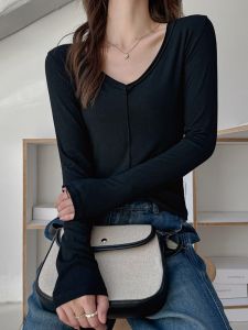 MiiOW | Áo Thun Dài Tay Slimming Cotton Mềm Cho Nữ