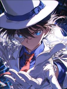 Bandai | DIY Detective Conan Kaito Collage Anime Diamond Painting Mystical Fantasy Modern Wall Decoration for Living Room Bedroom