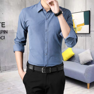 Business Casual Long Sleeve Shirt Red Wedding Groomsmen Shirt Spring Workwear Professional Mens Shirt Tailored Fit Colorful Fabric