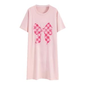 Đầm ngủ nữ MiiOW bằng cotton có đệm ngực tay ngắn thoải mái - mùa hè